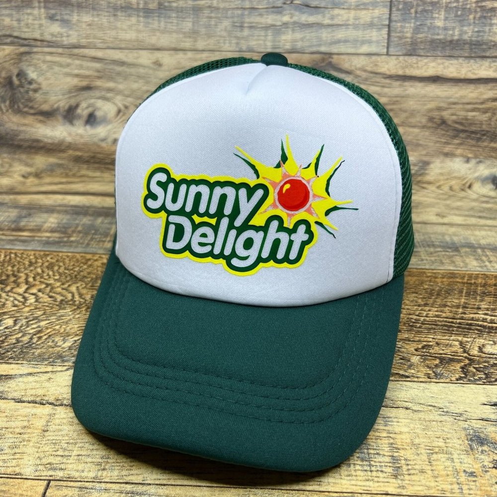 Sunny D Mens Trucker Hat Green Snapback Vintage Food And Drink Baseball Cap